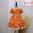 Ellie Baby Bunny Cotton Dress Orange XL CMO18
