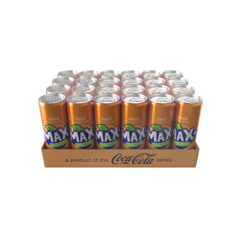 Max Plus Orange Carbonated Soft Drink 330MLx24PCS