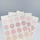 Jourcole  Circles and Dots Sticker One Sheet Journaling Deco Sticker  3.5x5inches JC0016 Pink