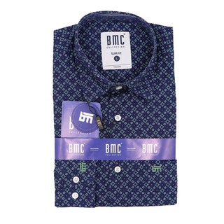 BMC Slimfit Shirts Long Sleeve 1310058 (Design-2) Large