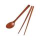 F00091 Lock & Lock Rose Wood Spoon & Chopsticks Set 24X4.3CM