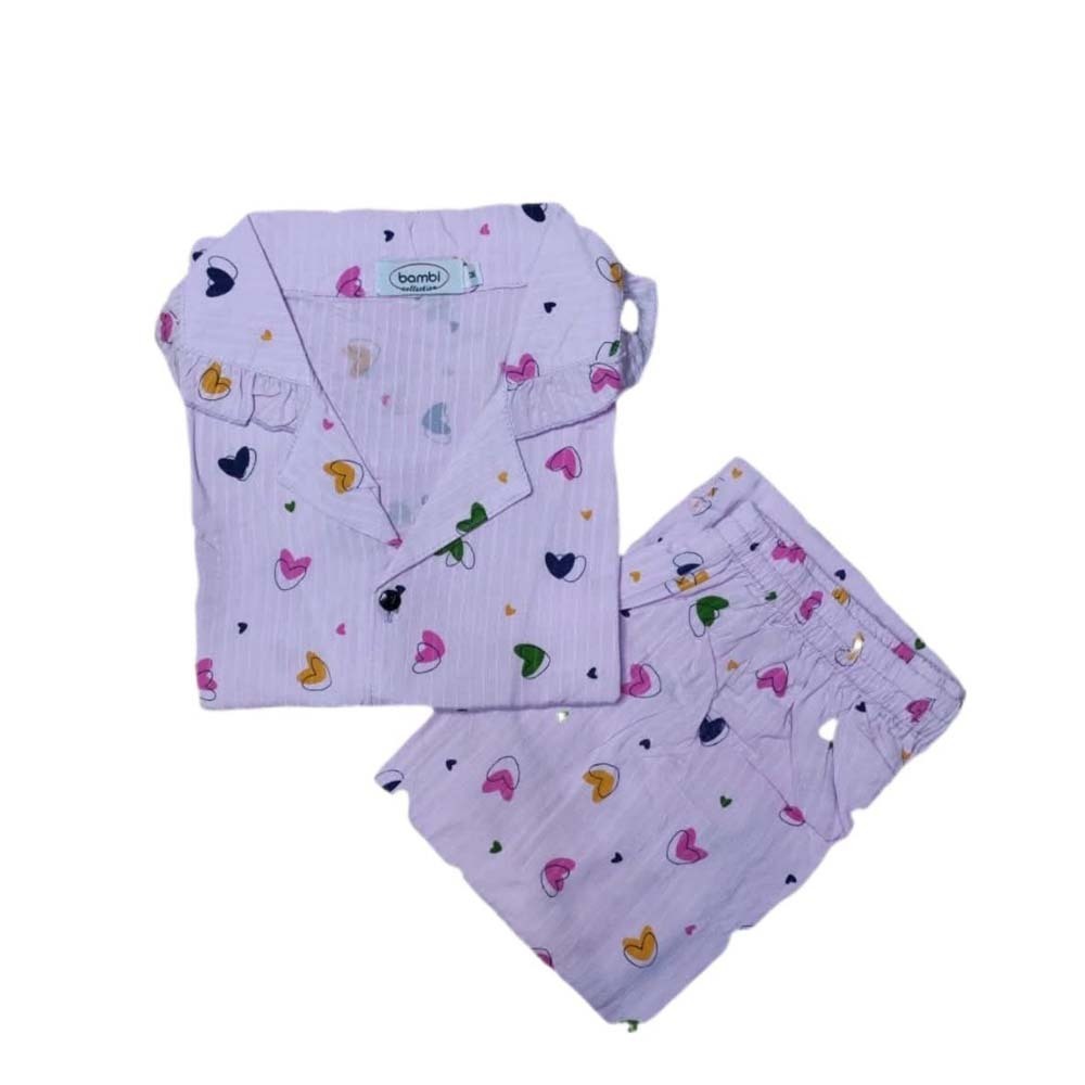 Bambi Womenwear Cotton Oneset L/L Purple AA0047 Medium