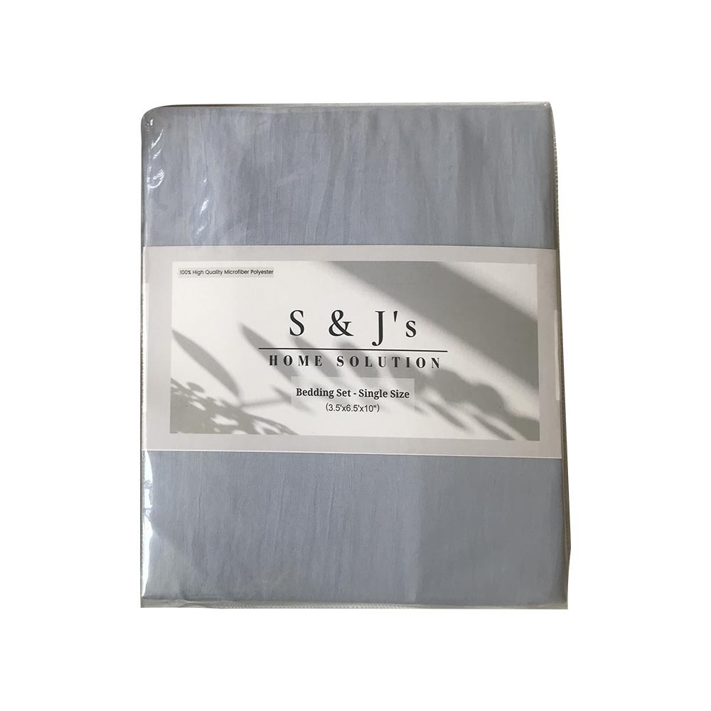 S&J Single Bed Sheet Baby blue  SJ-02-21
