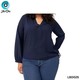 The Ori Women Long Sleeve Top LBD025 Blue (Medium-48)