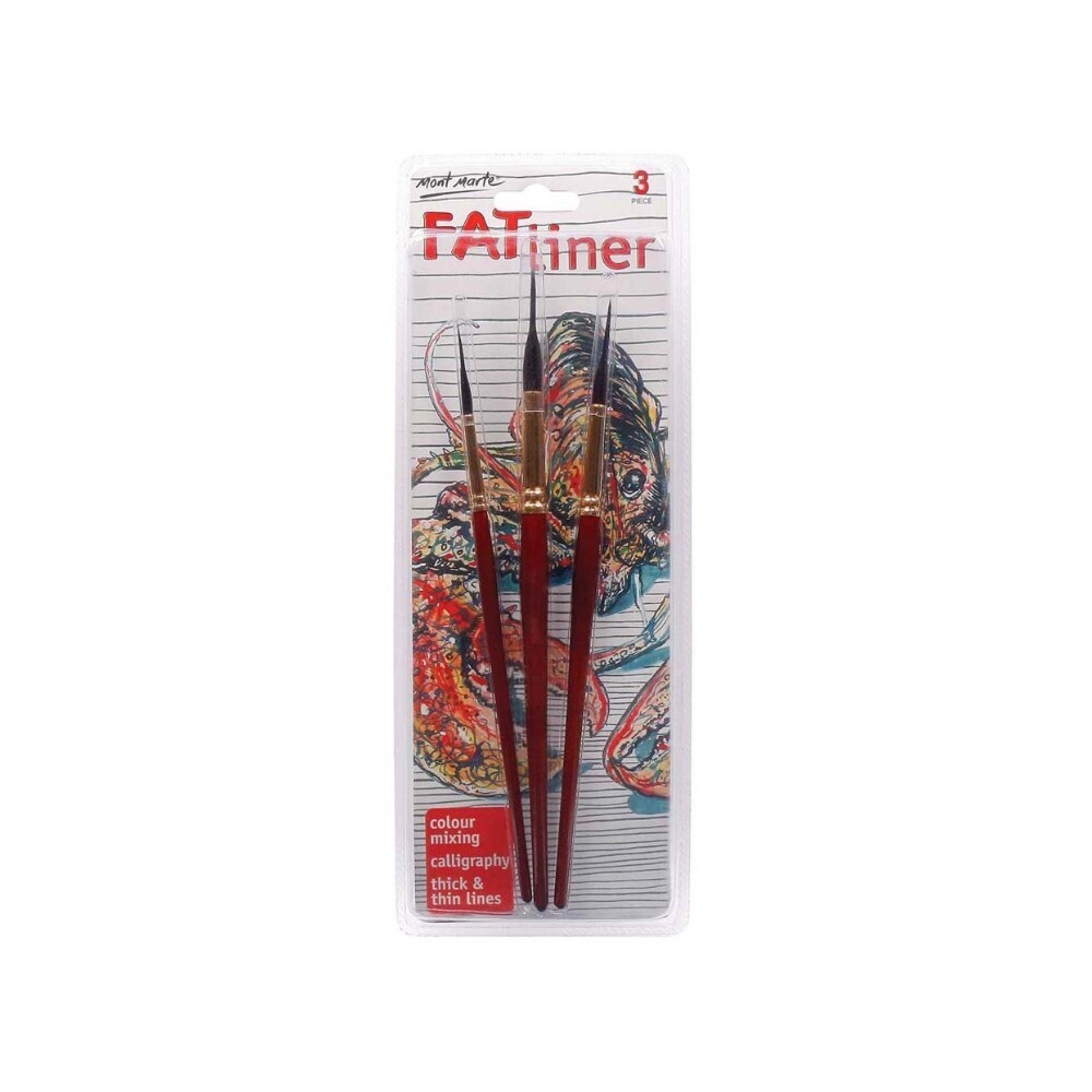 MM Fat Liner Brush Set Taklon/Squirrel 16/10/6