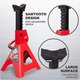 Car Jack Stand 3 ton 6600 lbs -2PCS pair (Red) 40CM X 20CM X 10CM