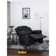 Furinbox Lemma PVC Manual Recliner 1/S Black