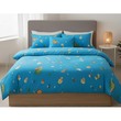 Rosemary 100% Cotton Double Bedsheet Set RM-002 Blue