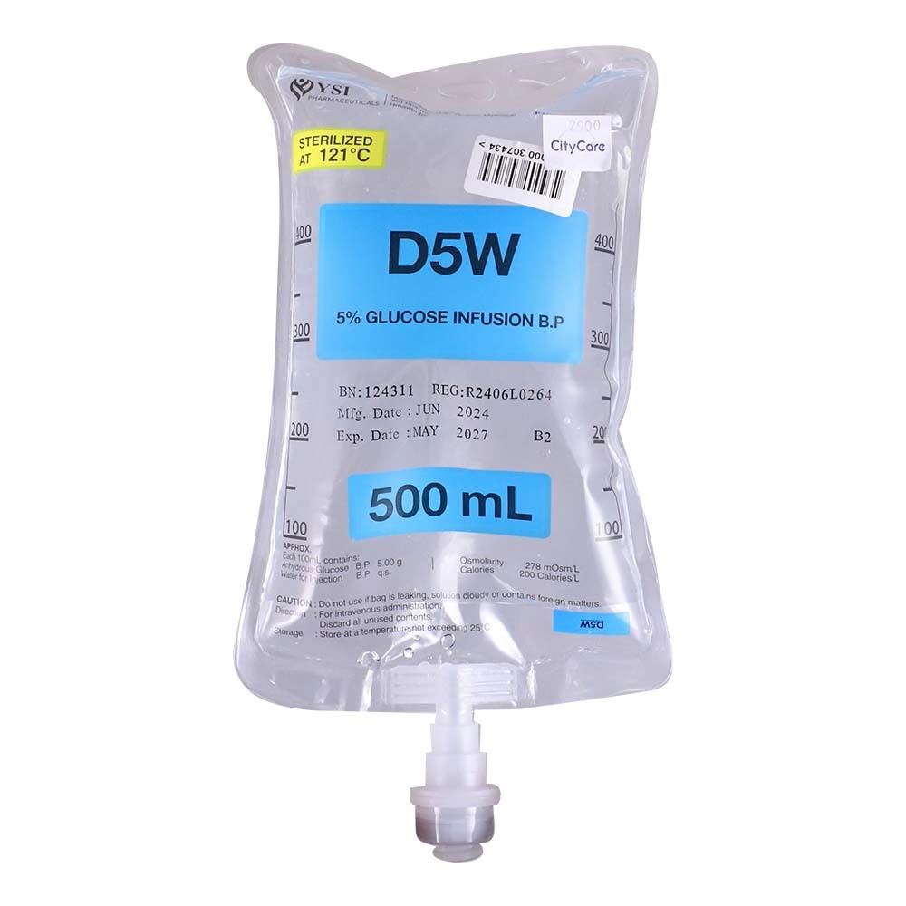 Ysi D5W Glucose 5% Infusion 500ML