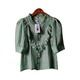 Kudos Floral Chiffon Woman Blouse  B-011 Light Green Small