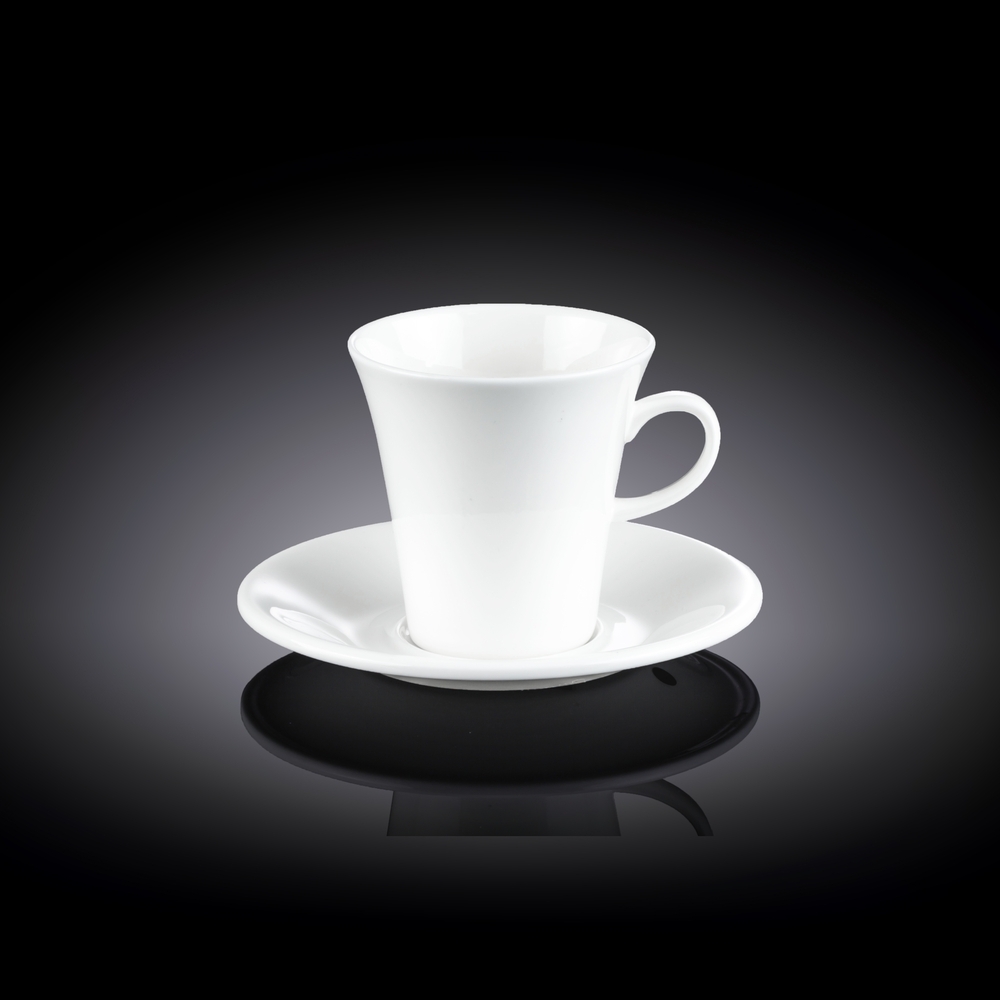 Wilmax 5 OZ (160ML) Coffee Cup & Saucer (3pcs) WL - 993005