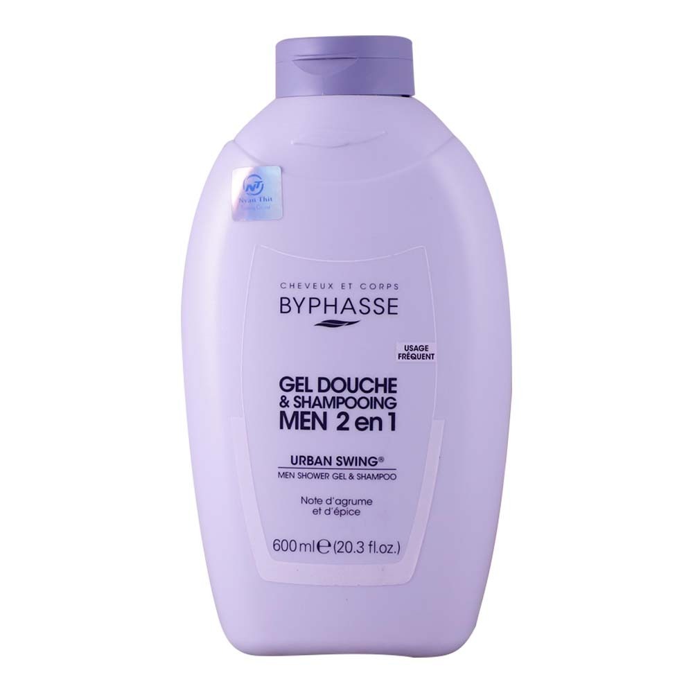 Byphasse Men Shower Gel & Shampoo Urban Swing 600ML