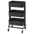 Ikea Råshult Trolley, Black, 28X38X65 CM304.459.91