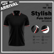 Tee Ray Stylish Polo Shirt Black/02 Large MDP-S1005