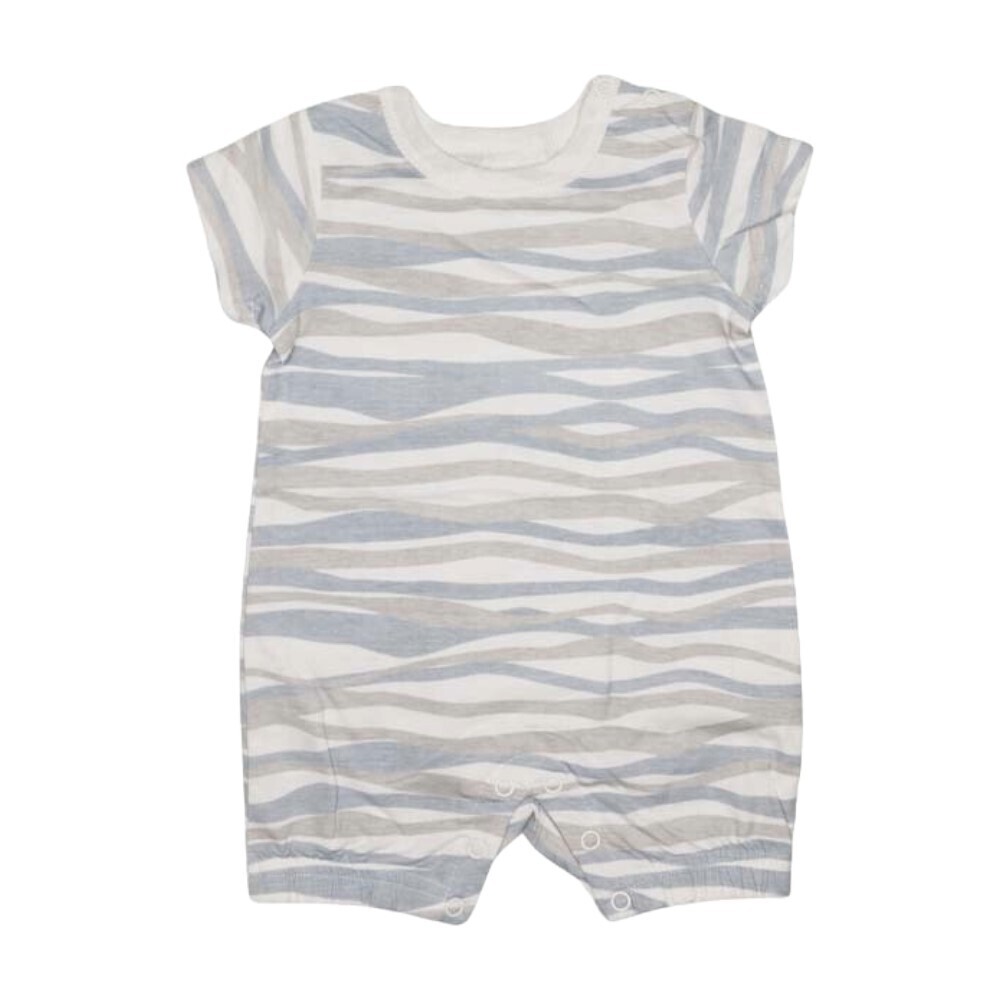 Te Te & Ta Ta Boy Romper Short Sleeves Blue 3-6 Months (1PCS) KRPB-S101