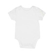 Te Te & Ta Ta Short Romper Short Sleeves White 3-6 Months (3Pcs/1Set) KRP-S104