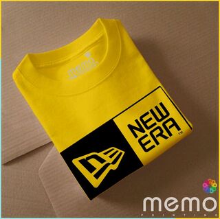 memo ygn new era  unisex Printing T-shirt DTF Quality sticker Printing-Black (XL)