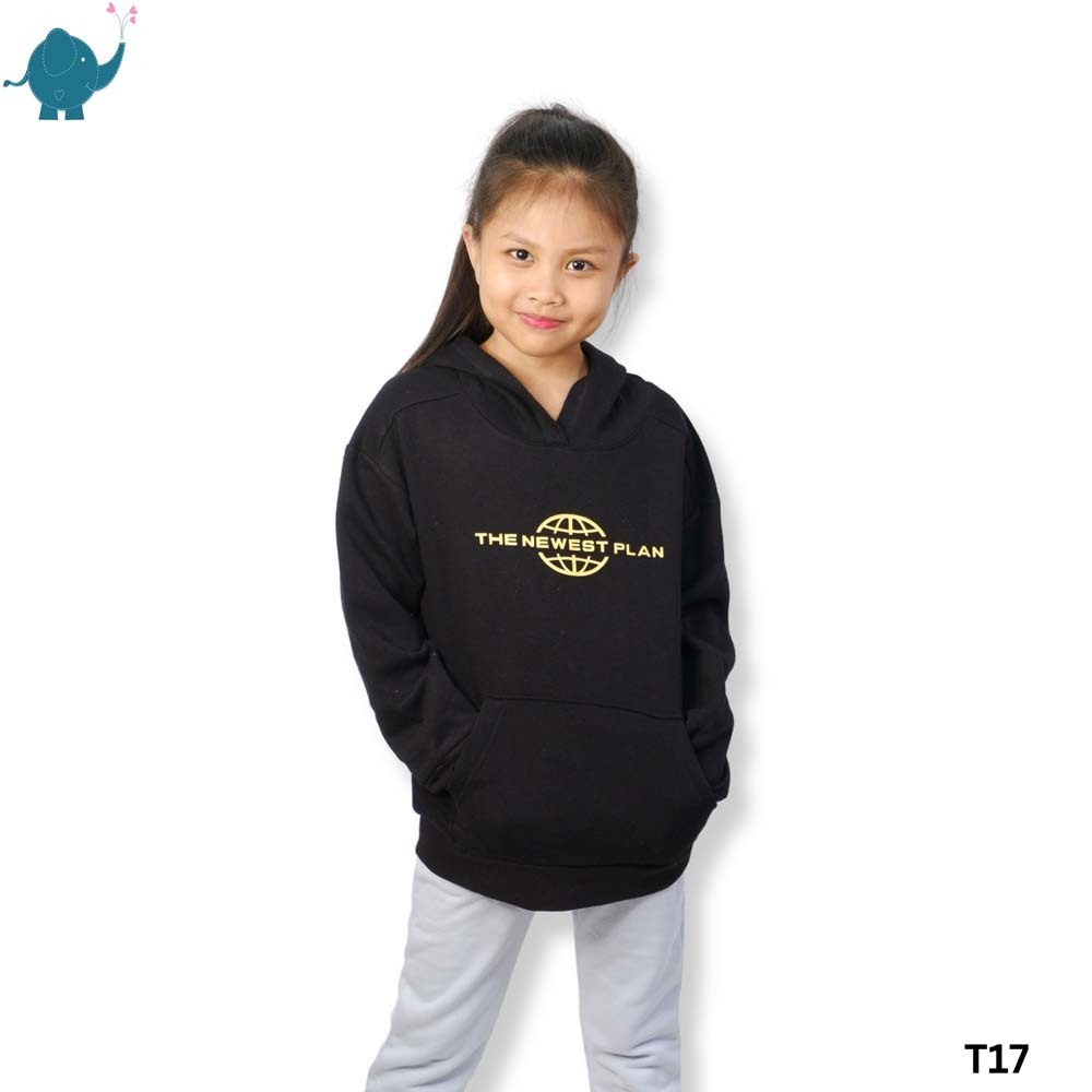 Max & Mia Kid Hoodie T17 Black (Extra Small)