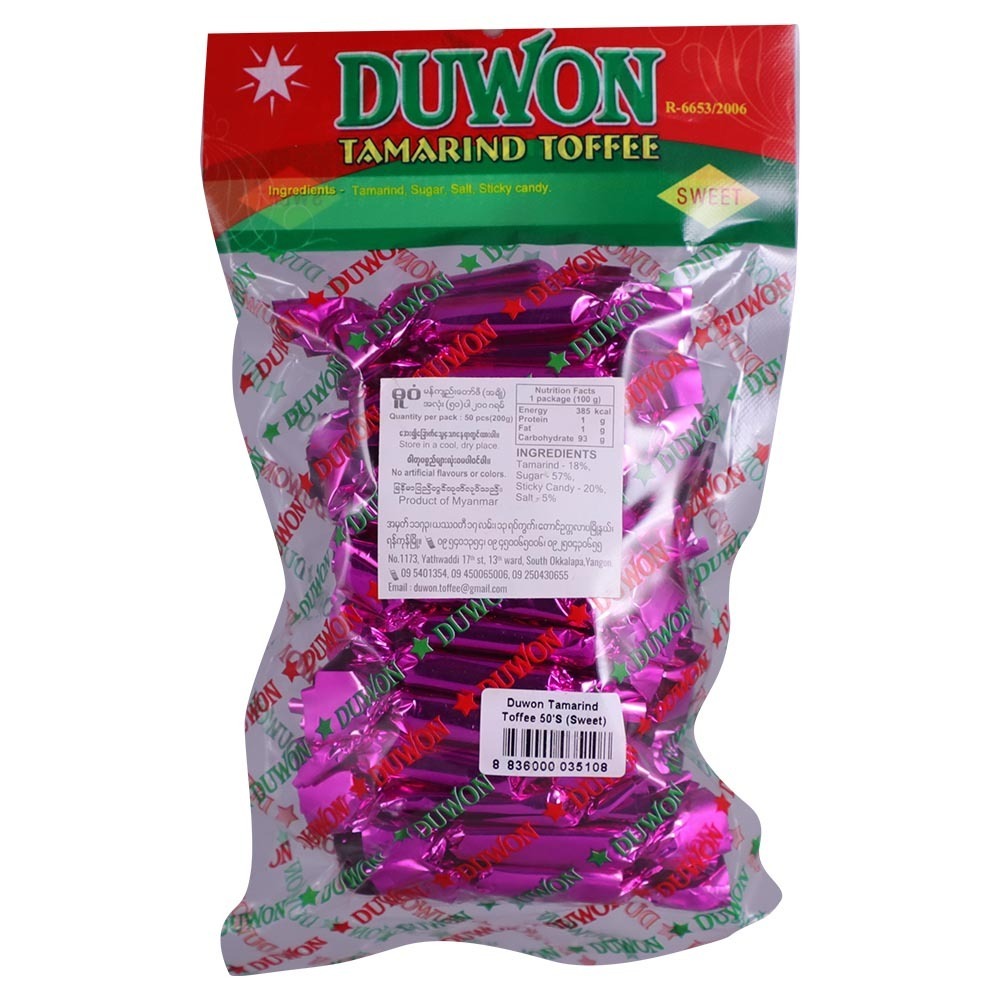 Duwon Tamarind Toffee Sweet 50PCS 200G