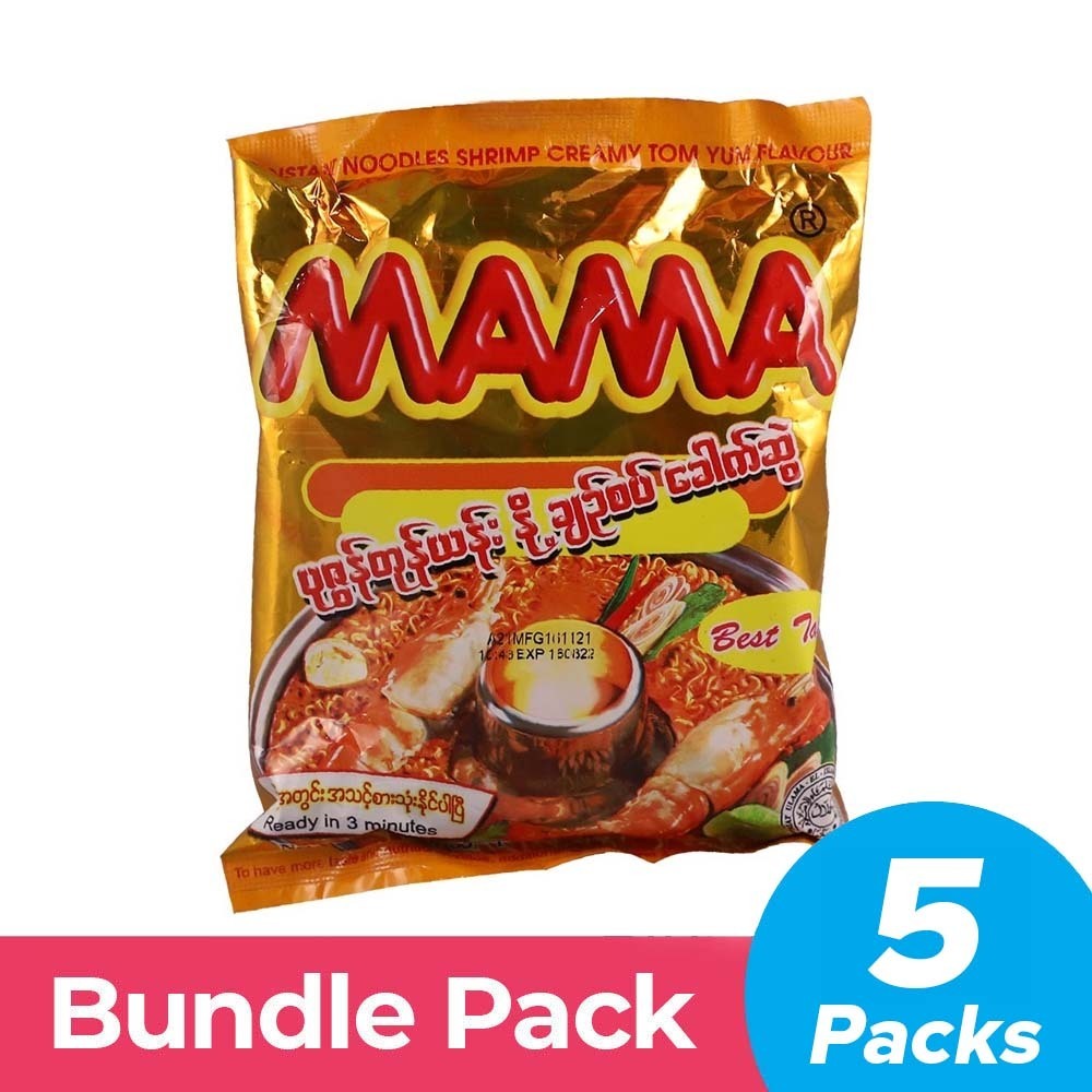 Mama Instant Noodle Tom Yum Shrimp Creamy5X55G(Local)