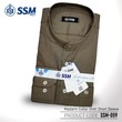 Madarin Collar Shirt Short Sleeve SSM-O-M-S-059 (Moss Green) 4 Extra Large