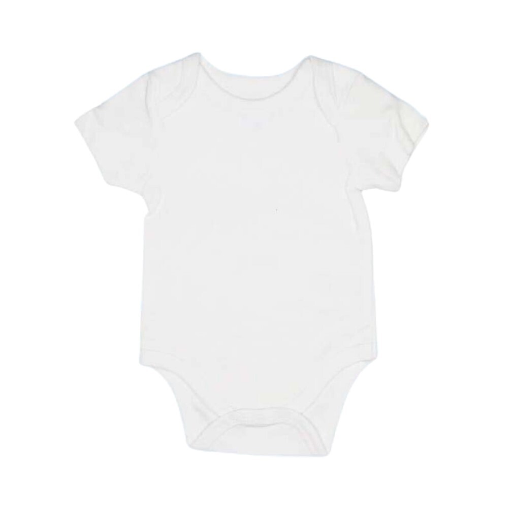 Te Te & Ta Ta Short Romper Short Sleeves White 6-9 Months (3Pcs/1Set) KRP-S104