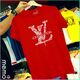 memo ygn Louis Vuitton unisex Printing T-shirt DTF Quality sticker Printing-Red (Small)