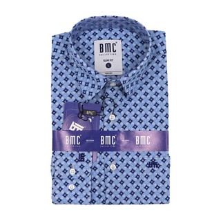 BMC Slimfit Shirts Long Sleeve 1310058 (Design-2) Large