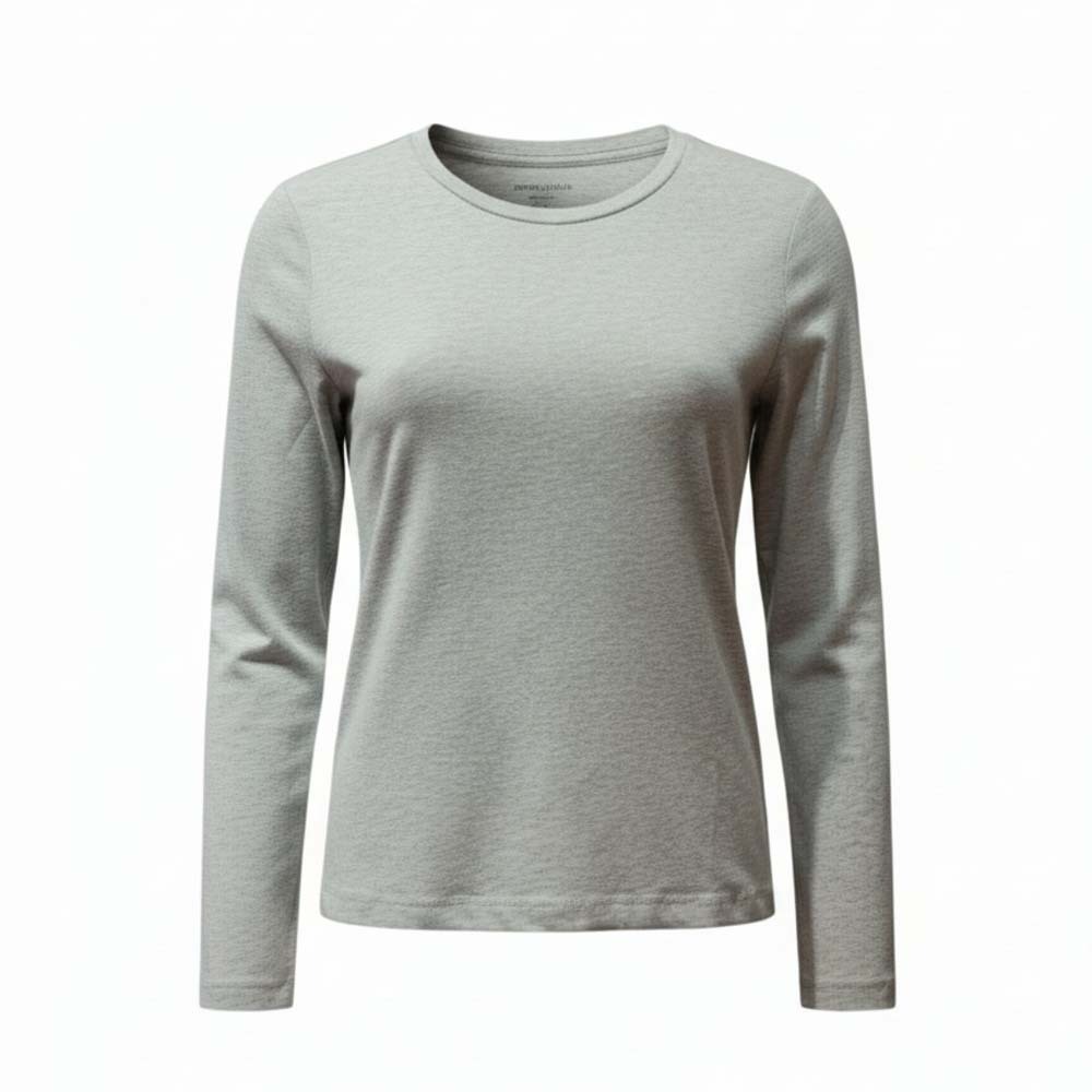 223204101022 Bossini Ladies T-Shirt FW 22 Heather Grey ( S )