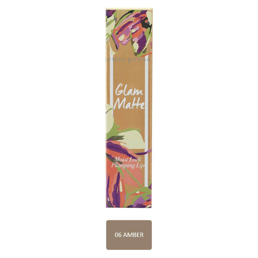 Cute Press Glam Matte Moist Lock Plumping Lipstick (06 Amber)