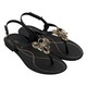Grendha Petalas Sand Ad Sandal (No-6) Black
 119108BI08206