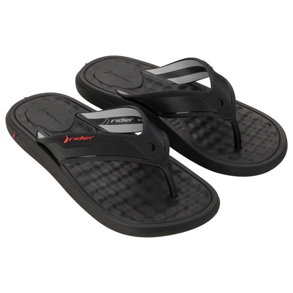 Rider Step Thong Ad Flip (No-10) Black, Black & Grey 212437BE68210