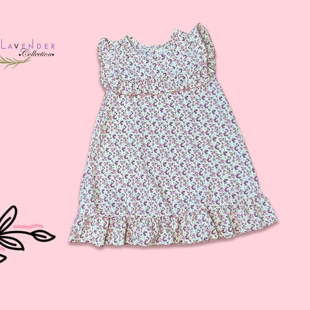 Lavender Girl Chiffon Dress Design 45 C003 Size-Large