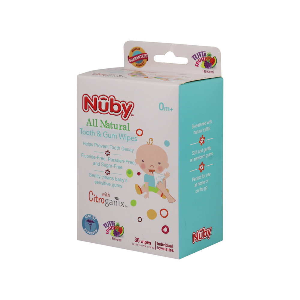 Nuby Citroganix Tooth & Gum Wipes NO.17536