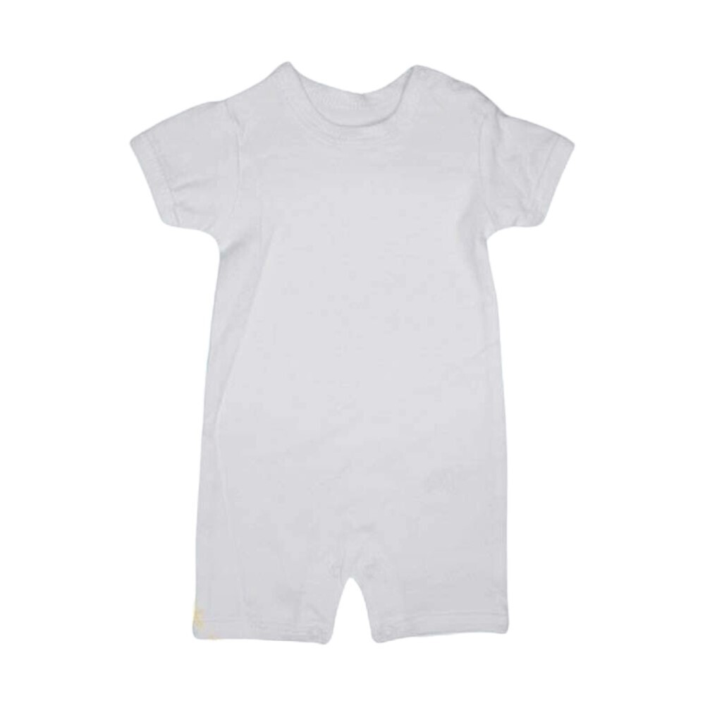 Te Te & Ta Ta Short Romper Short Sleeves White 9-12 Months (2Pcs/1Set) KRP-S102