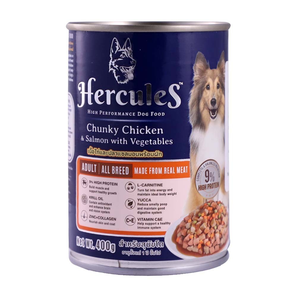 Hercules Wet Food Chicken&Salmon With Vegetables 400G