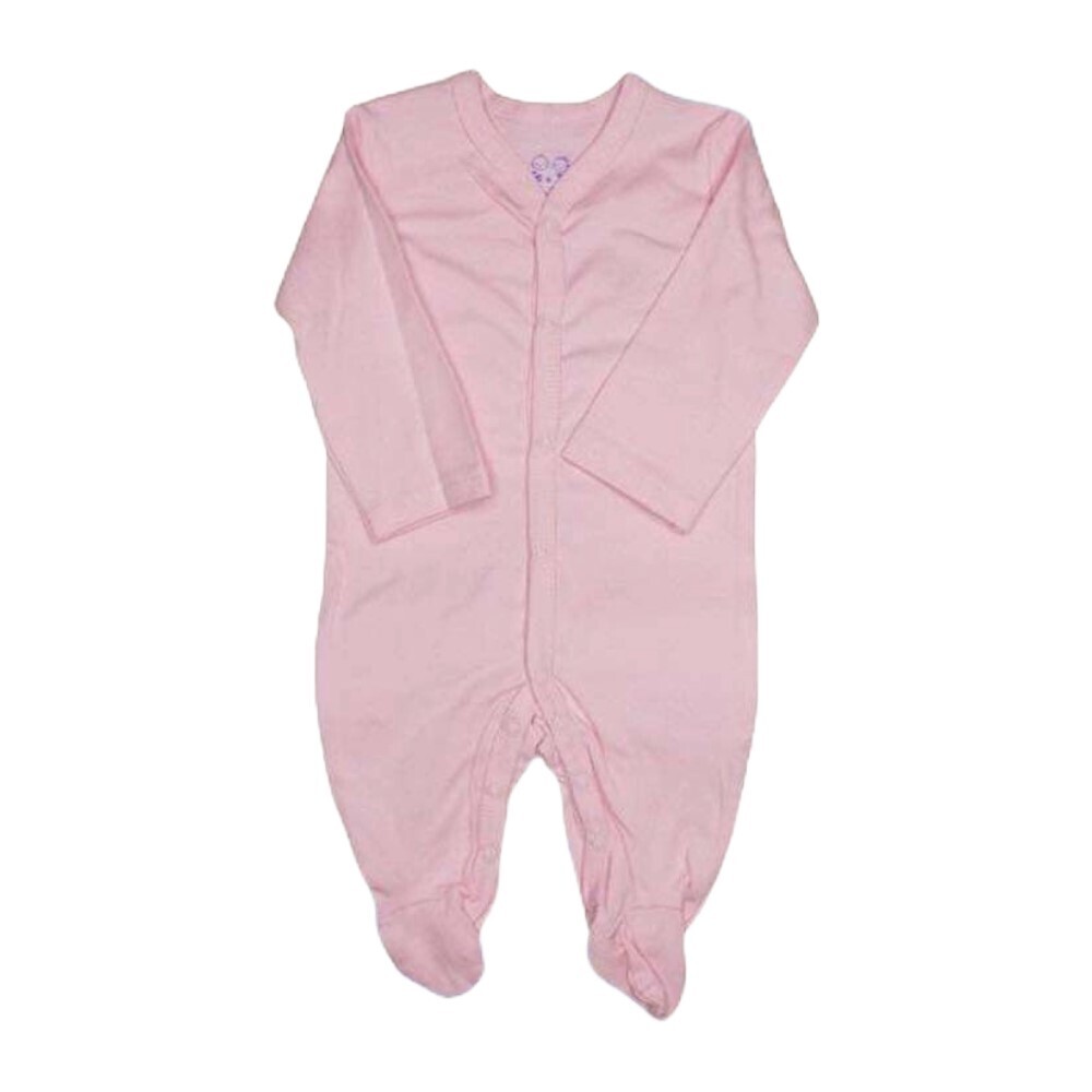 Te Te & Ta Ta Jumpsuit With Footies Pink 0-3 Months (3Pcs/1Set) KJSF-L102