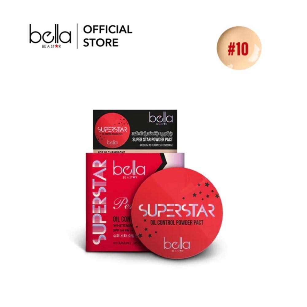 Bella Superstar Oil Control Powder Pact 4.5G (GB-10 Champagne)