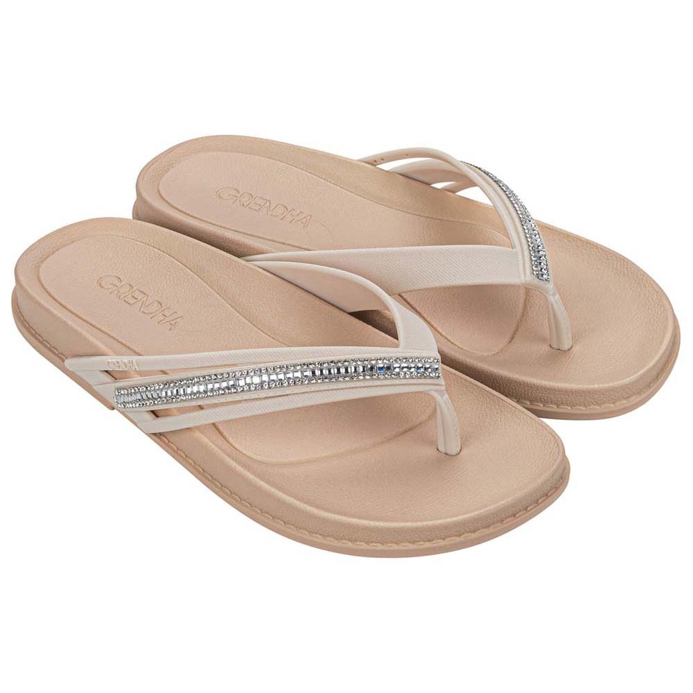 Grendha Luar Rast Ad Flip (No-8) Off White/Beige 119046BE06408