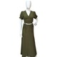 TS Dress Collection Crop Top String and Long Skirt Green Large