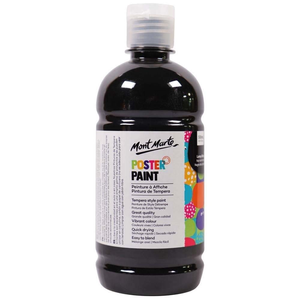 MM Poster Paint 500ML - Lamp Black