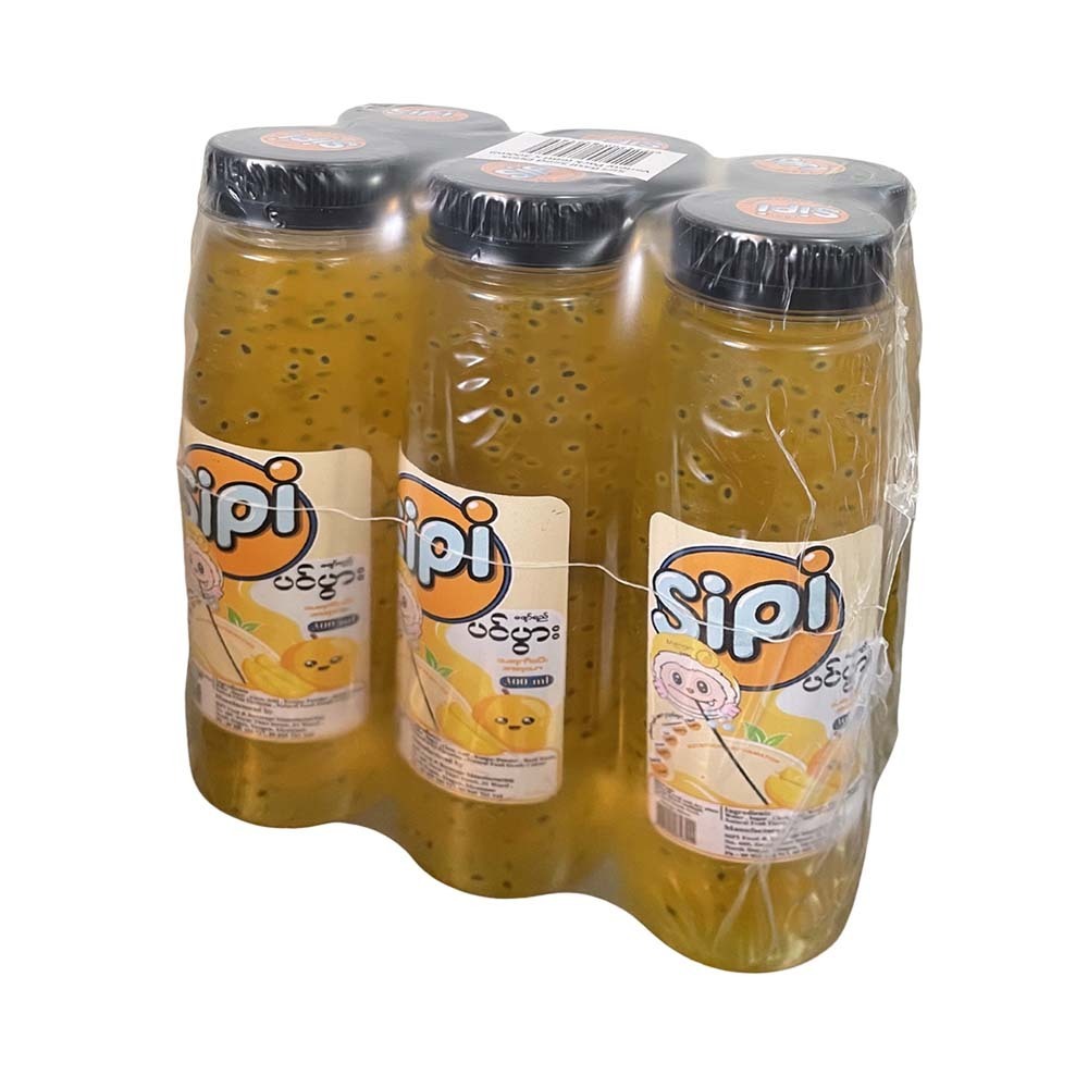 Sipi Basil Seed Drink Mango Flavor (6PCS x 300ML)
