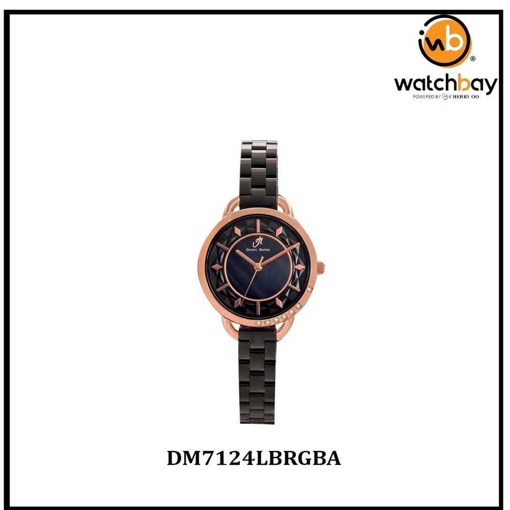 Dennis Martin Women Watch DM7124LBRGBA Cherry Oo