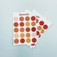 Jourcole  Circles and Dots Sticker One Sheet Journaling Deco Sticker  3.5x5inches JC0018 Orange