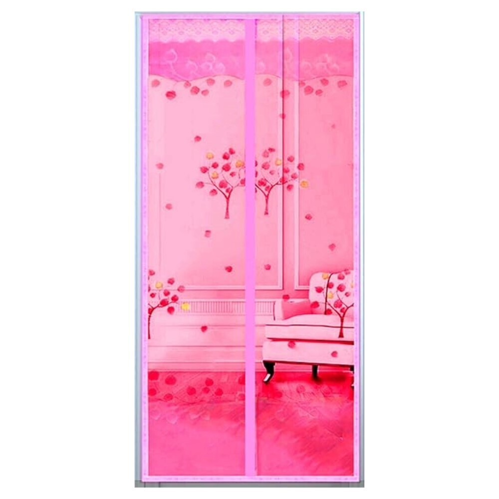 Magnetic Mosquito Net Curtain Pink