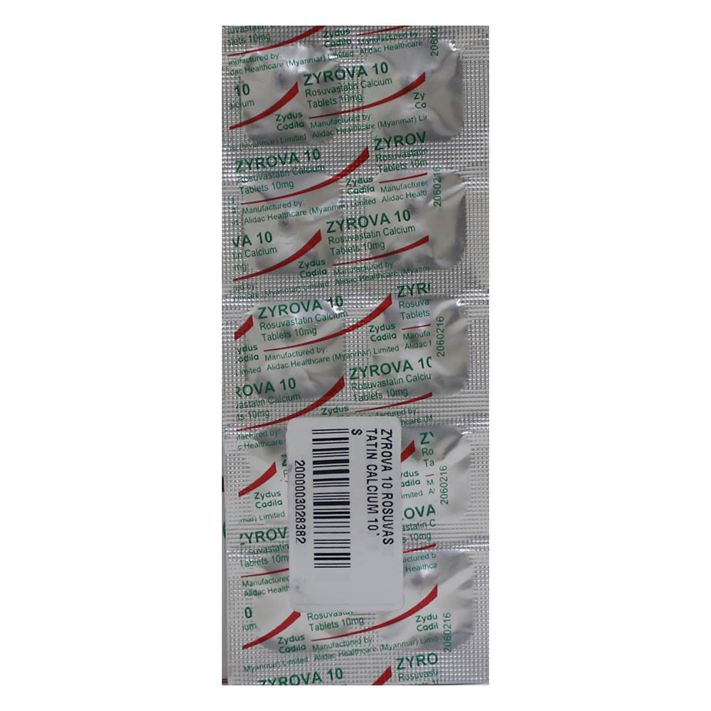 Zyrova 5 Rosuvastatin Calcium 10Tablets