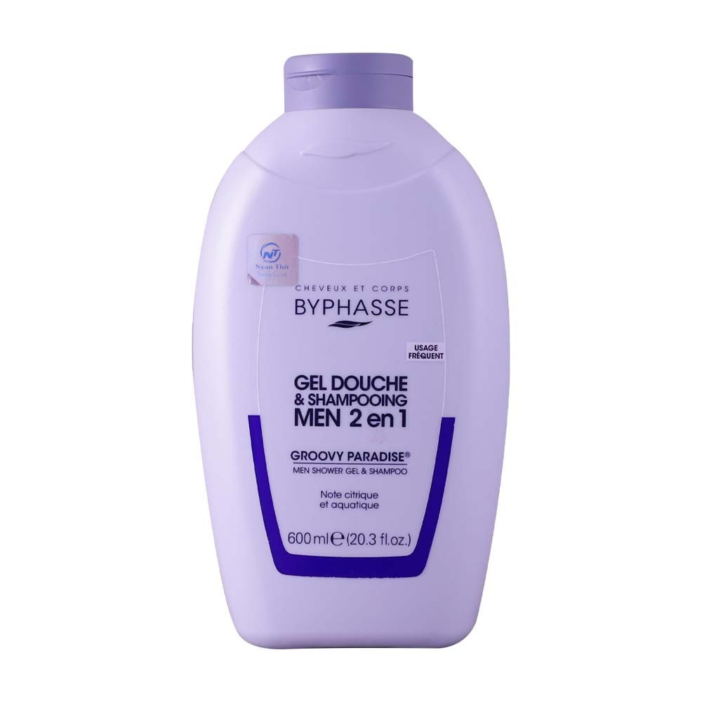 Byphasse Men Shower Gel & Shampoo Groovy 600ML