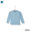 Max & Mia Girl Long-Sleeve Polo Top MM9927 Light Blue Large