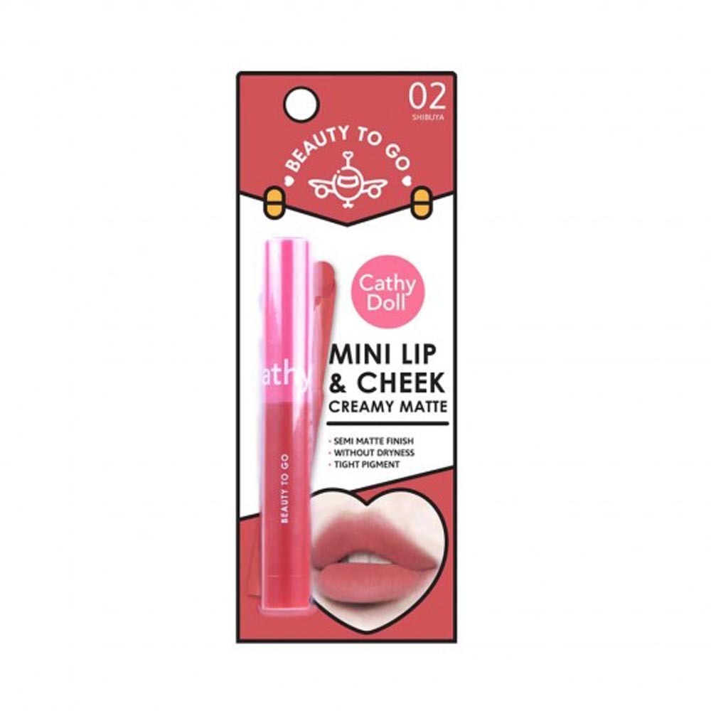 Cathy Doll Beauty To Go Mini Lip & Cheek Creamy Matte 0.6G / #02 (Shibuya)