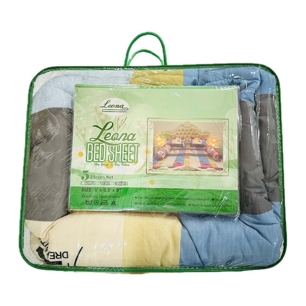 Leona Bed Sheet (set)  Double SE02 (Leona Set-016)